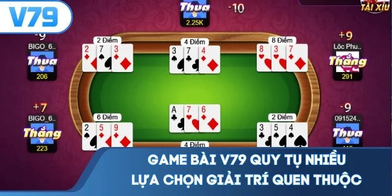 Game bài V79 quy tụ nhiều lựa chọn giải trí quen thuộc